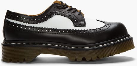 Dr. Martens Black and White Originals 5-eye Longwing Brogues in Black ...