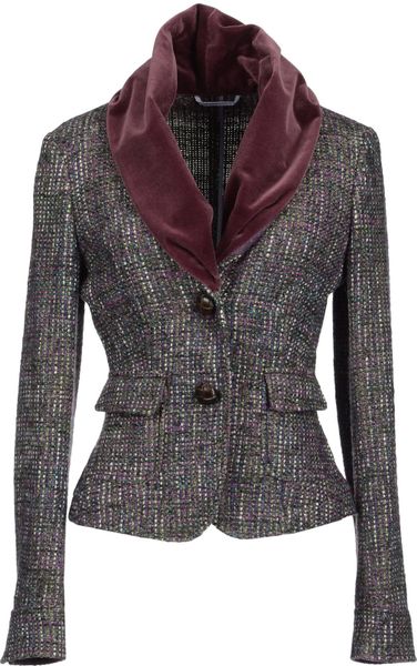 Etro Blazer in Black (Purple) | Lyst