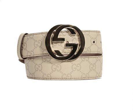 Gucci Belt Ssima Buckle Gg-gold in Beige (whipped cream) | Lyst
