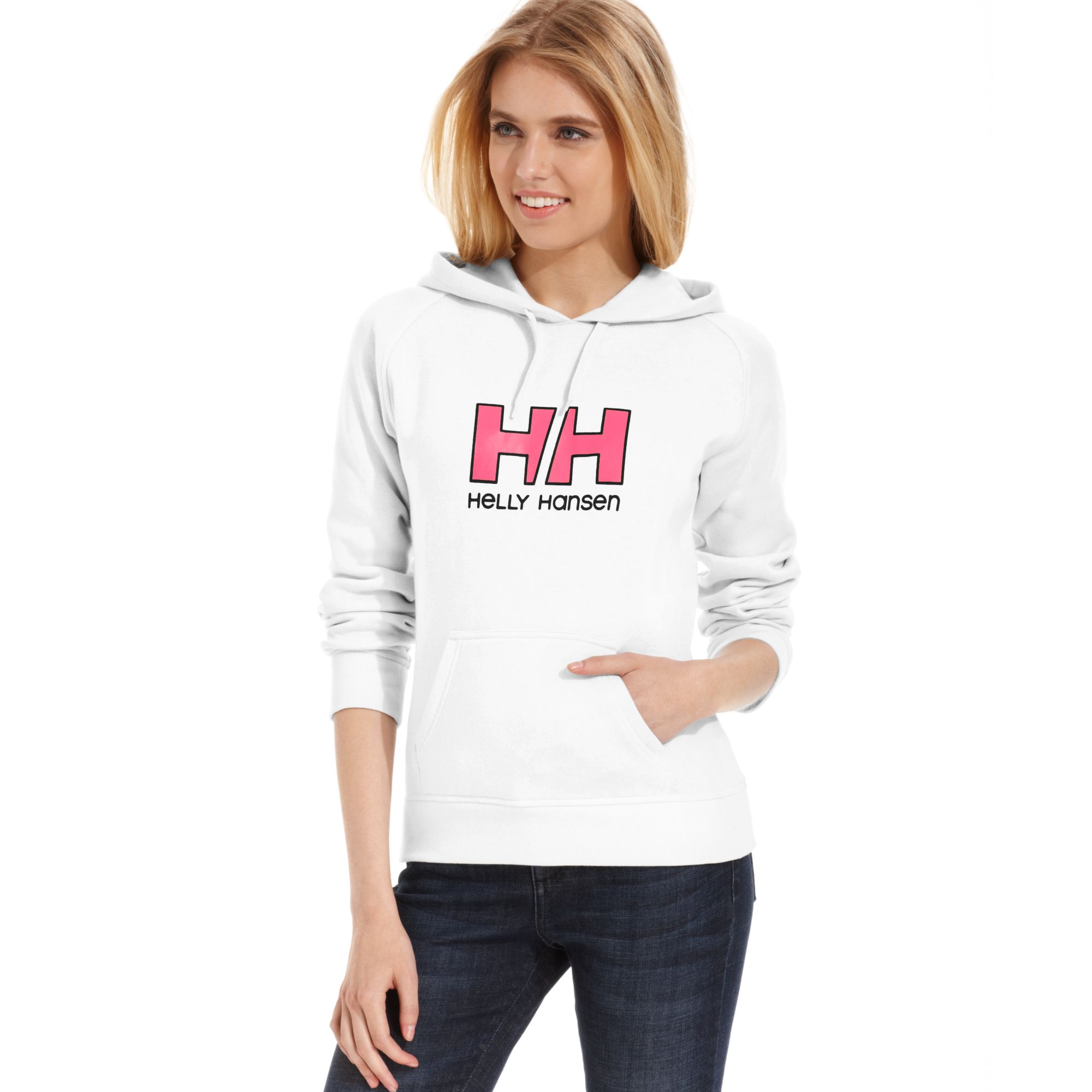 helly hansen white hoodie