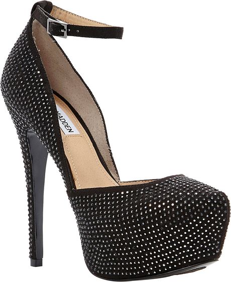 Steve Madden Deeny Studded Suede Platform Sandals in Black (Black ...