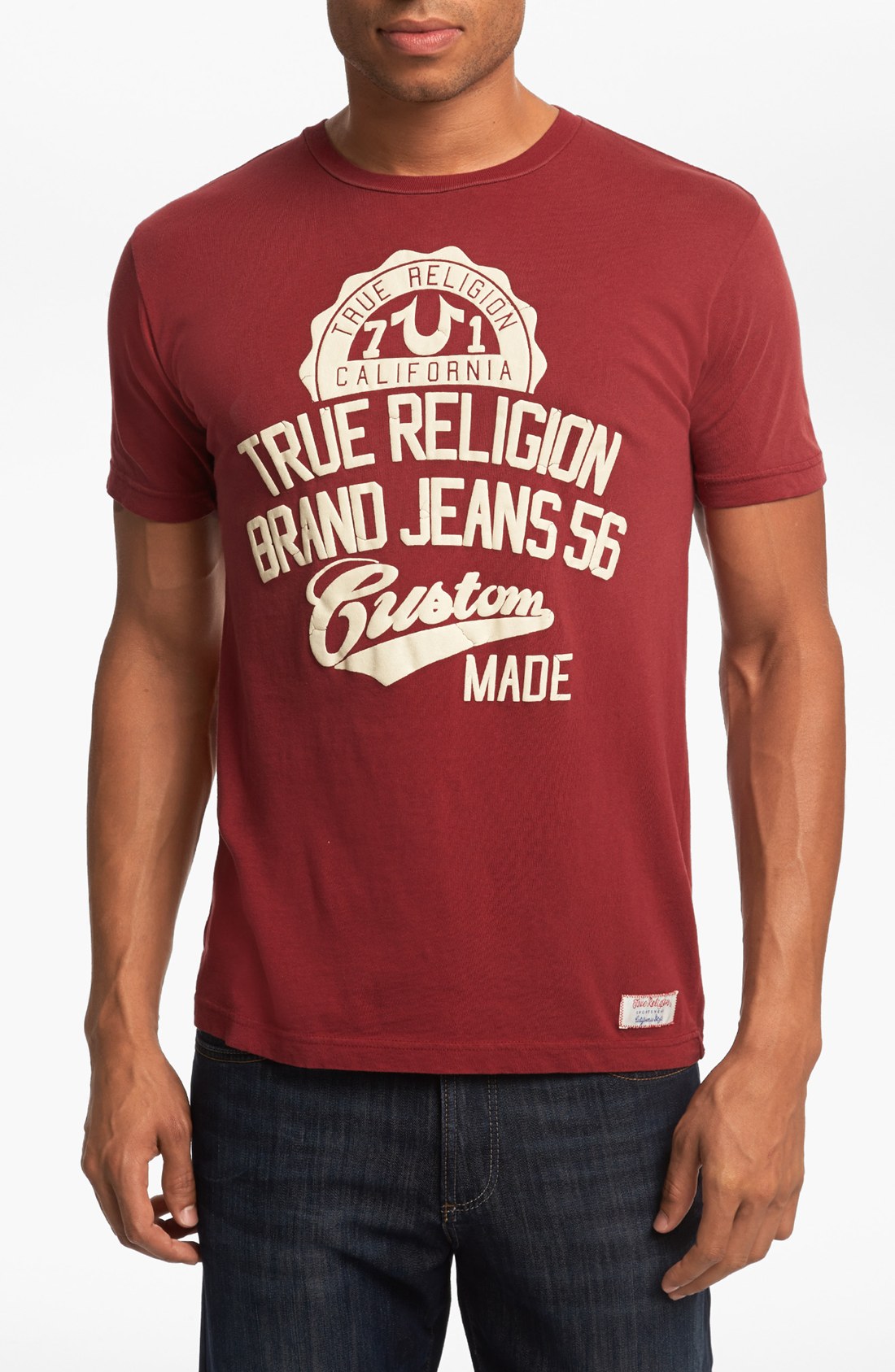 True Religion Study Hall T-Shirt in Red for Men (Crimson) | Lyst