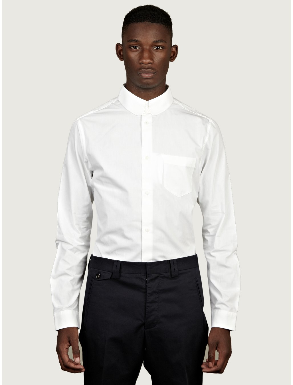 Carven Mens Poplin Shirt in White for Men | Lyst