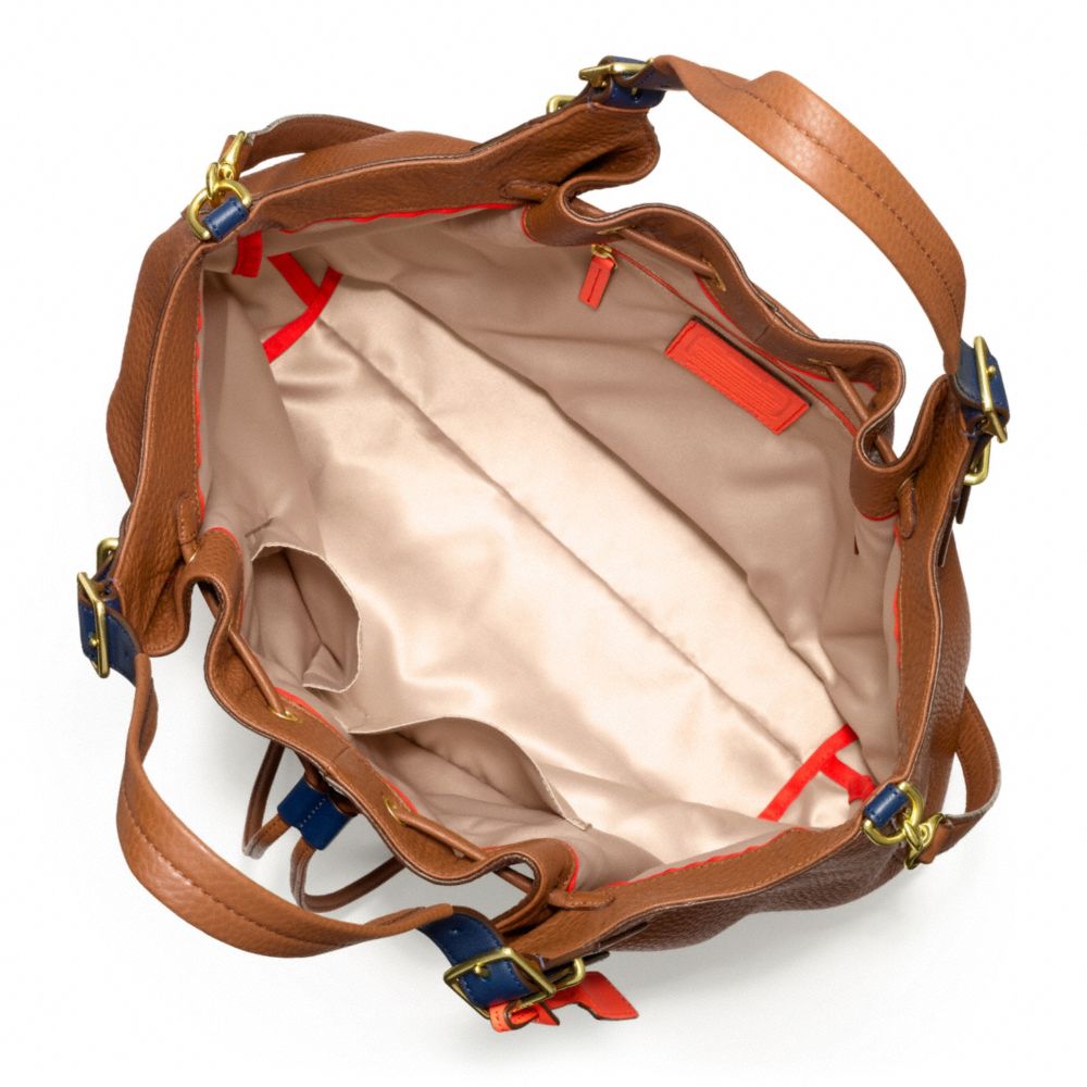 drawstring leather bag