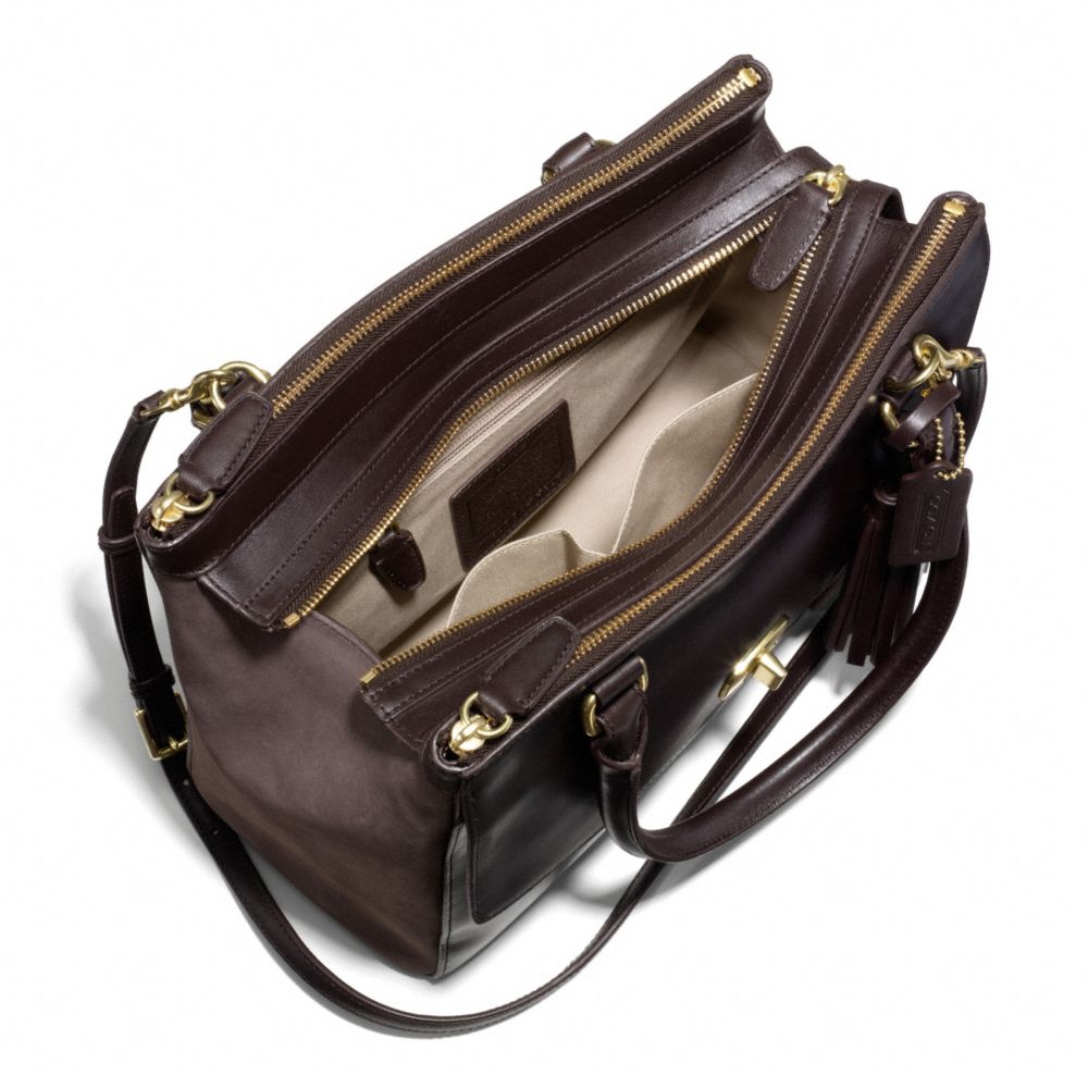 Lyst Coach Legacy Pinnacle Harper Triple Zip Satchel in Polished