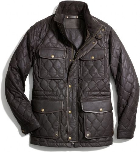 Coach Waxed Quilted Wyatt Jacket in Brown for Men (DARK BROWN) | Lyst