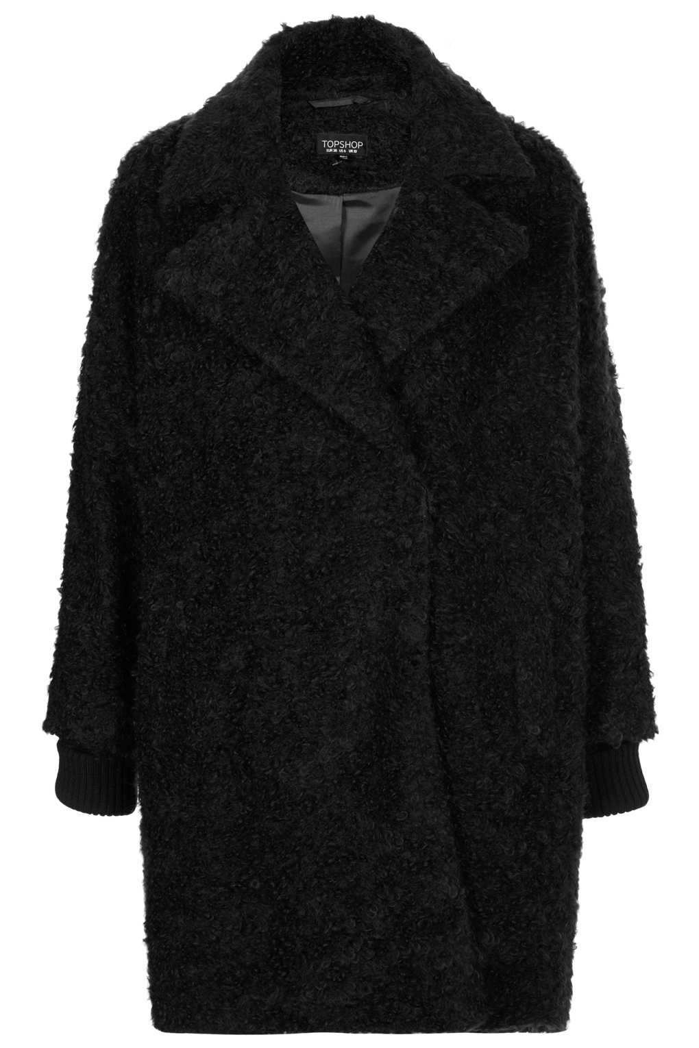 Teddy Fur Pea Coat Black Tradingbasis Gallery