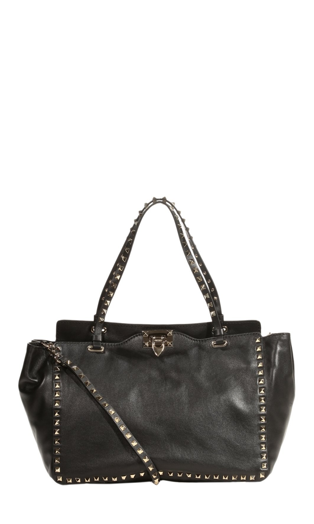 Valentino Rockstud Shopping Bag in Black | Lyst