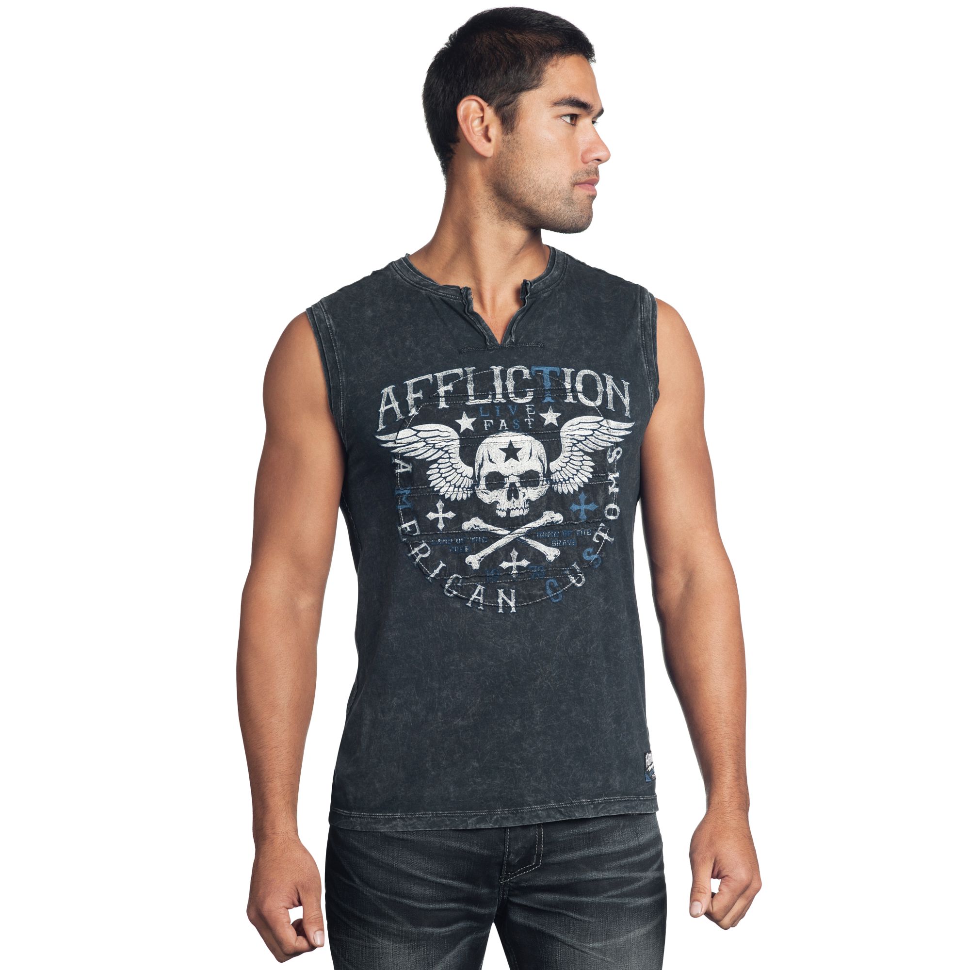 Lyst Affliction Creeps Sleeveless Tank Top in Black for Men