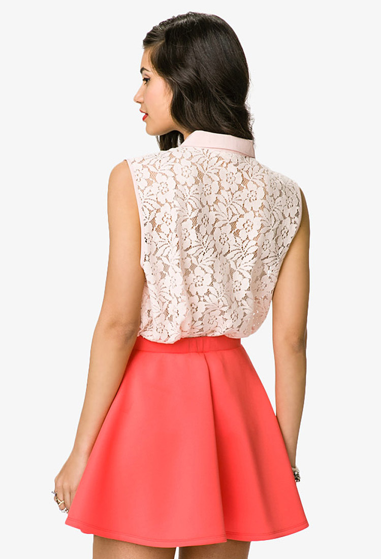 forever 21 pink lace top