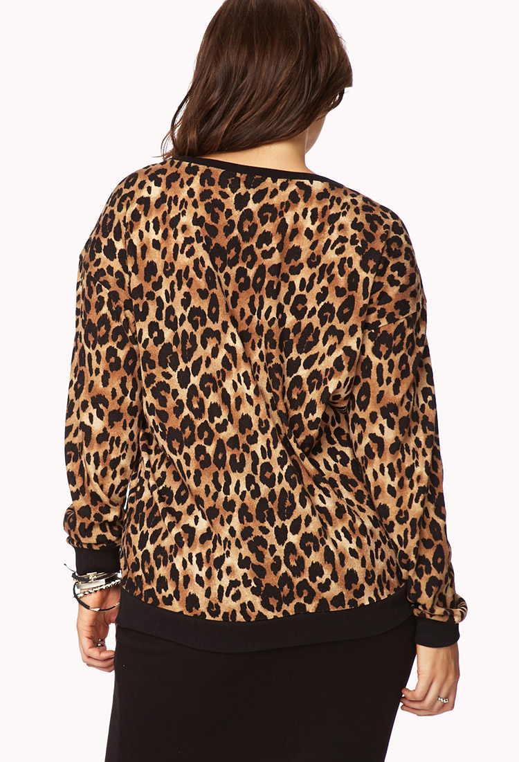 Lyst - Forever 21 Plus Size Untamed Spiked Leopard Sweatshirt