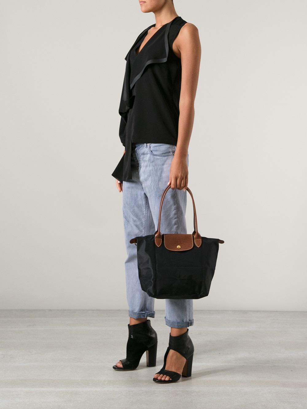 Lyst Longchamp Le Pliage Tote In Black