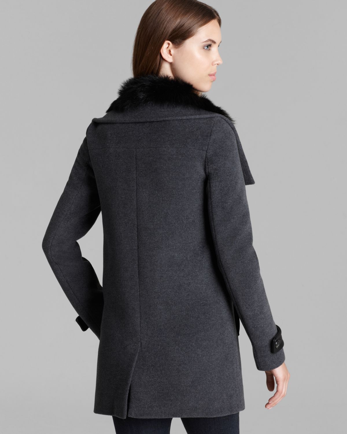 Lyst - Mackage Coat Joy Fur Trim Collar in Gray
