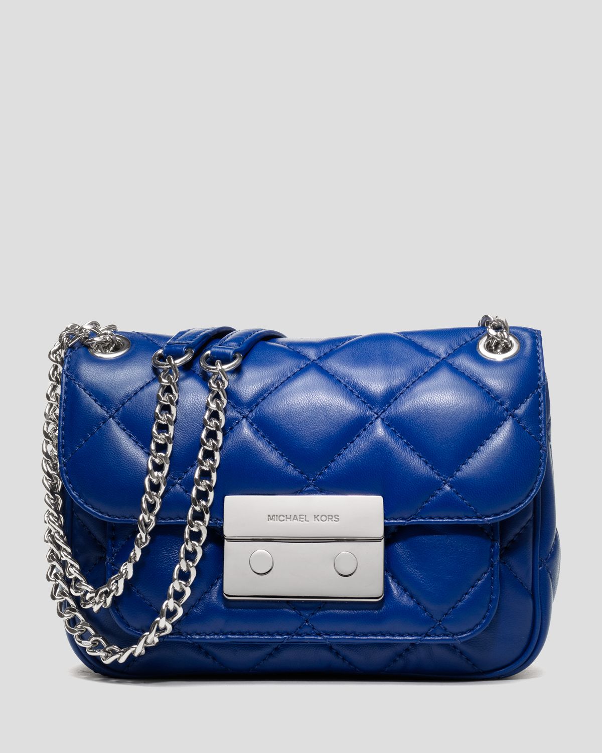 small blue shoulder bag