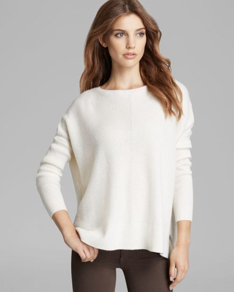 Vince Sweater Chevron Woolcashmere in White (Winter White) | Lyst