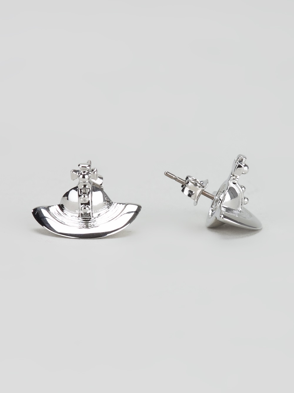 Lyst Vivienne Westwood Solid Orb Earrings In Metallic Gallery