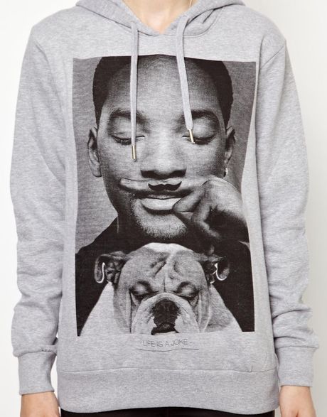 Eleven Paris Will Smith Moustache Hoodie in Gray (Greychine) | Lyst