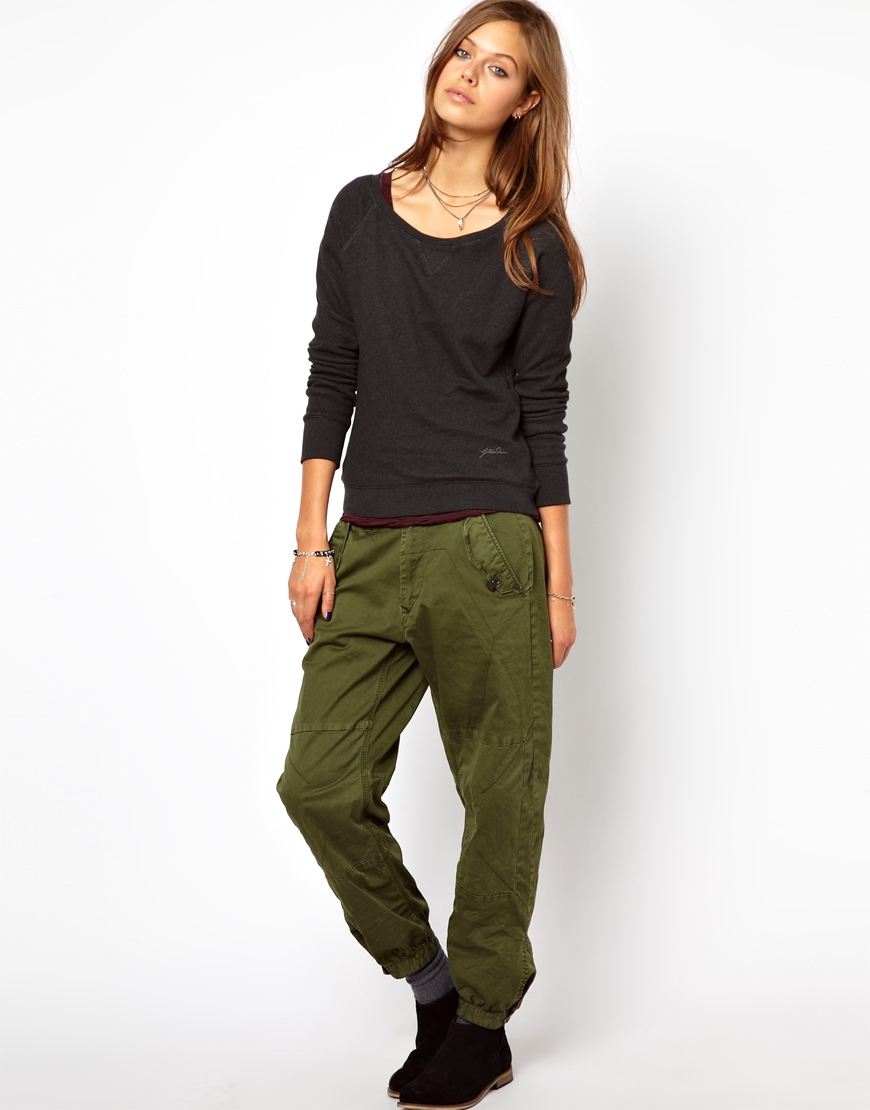 cargo pants green womens