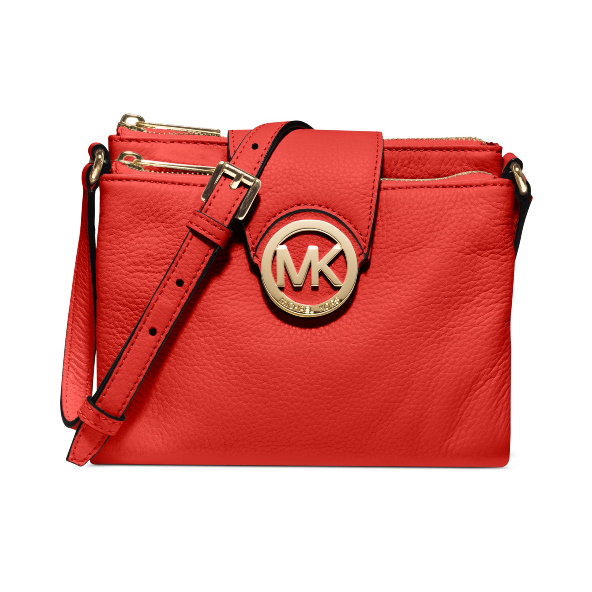 Lyst Michael Kors Fulton Large Crossbody In Pink Gallery Previously Sold At Macy S Women Michael By Kors Fulton