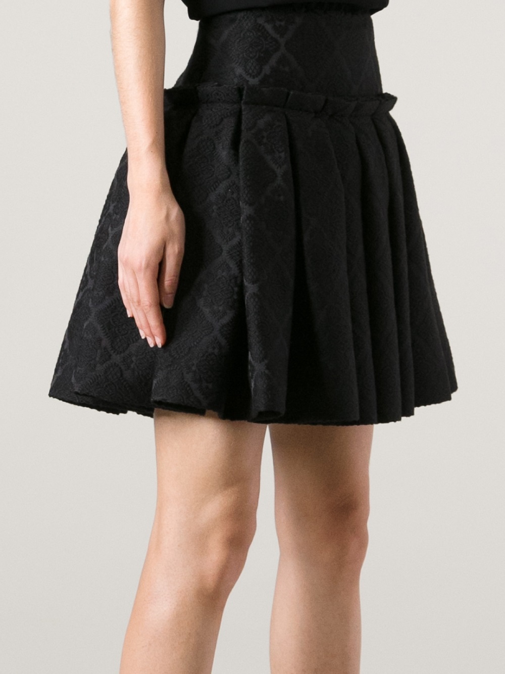 Lyst - Alexander mcqueen Pleated Skirt in Black