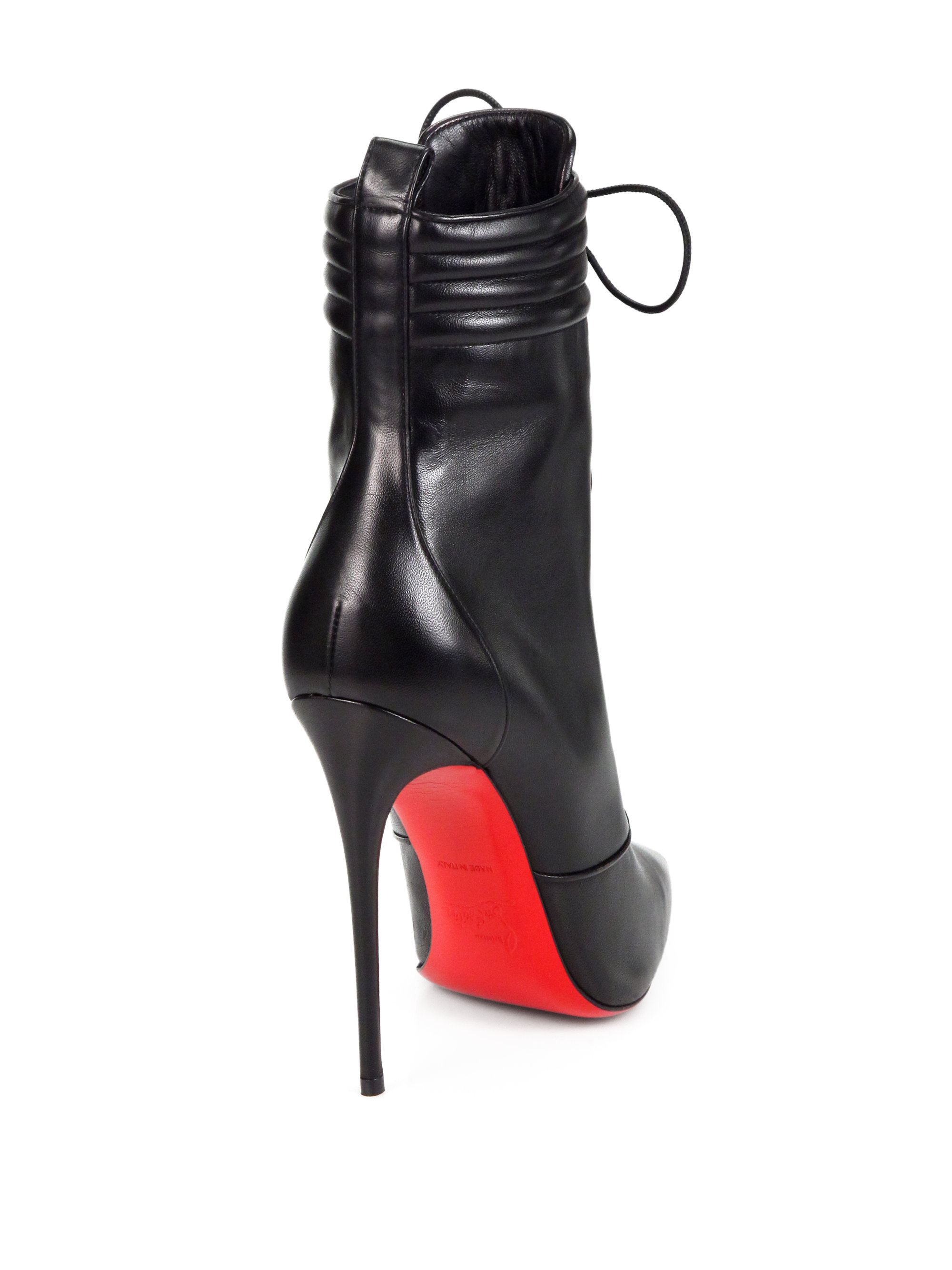 louboutin lace up booties
