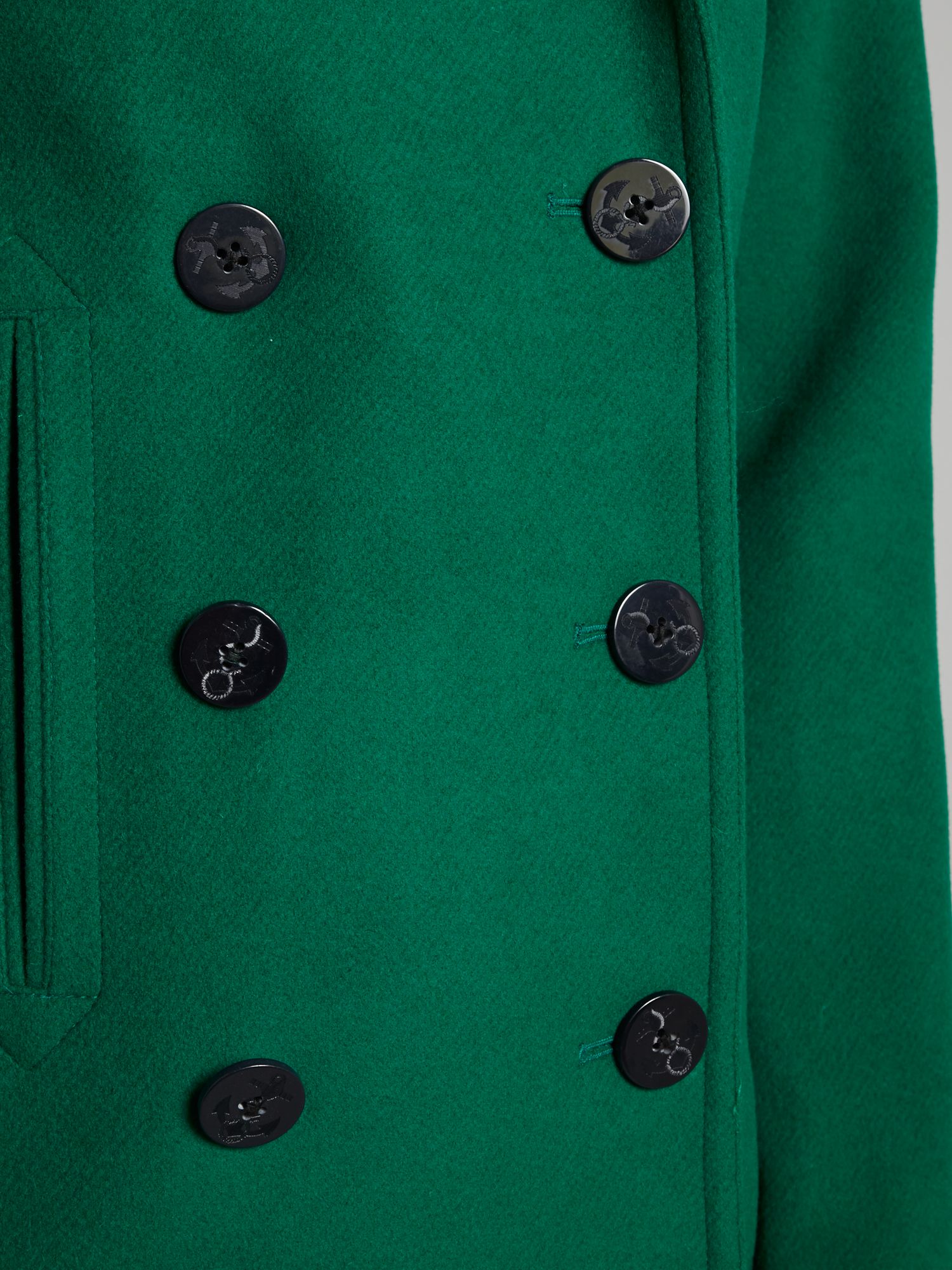 Lauren by ralph lauren Pea Coat Double Brested Coat in Green | Lyst