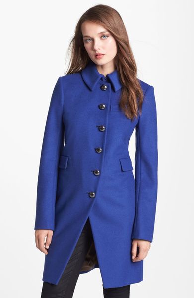 Marc By Marc Jacobs Nicoletta Wool Blend Coat in Blue (Skipper Blue) | Lyst