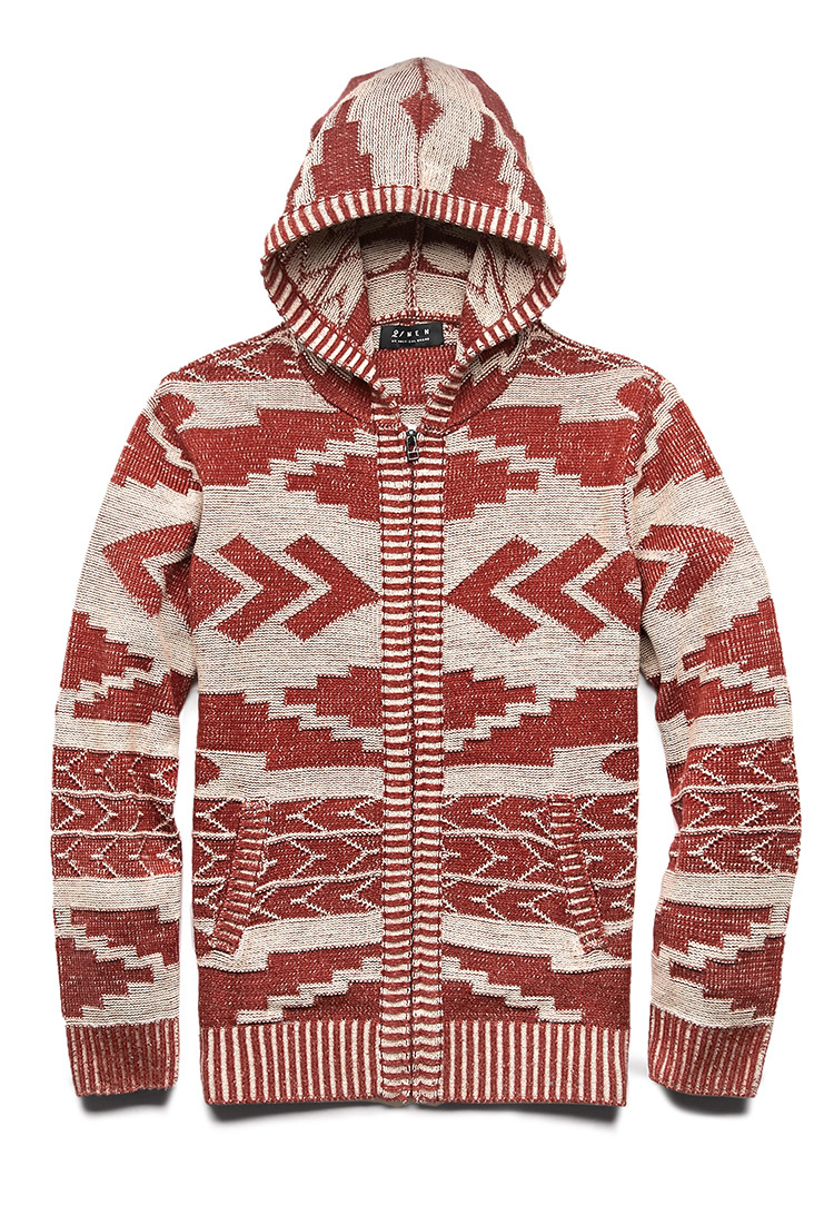 Lyst - Forever 21 Southwestern Style Sweater in Red for Men