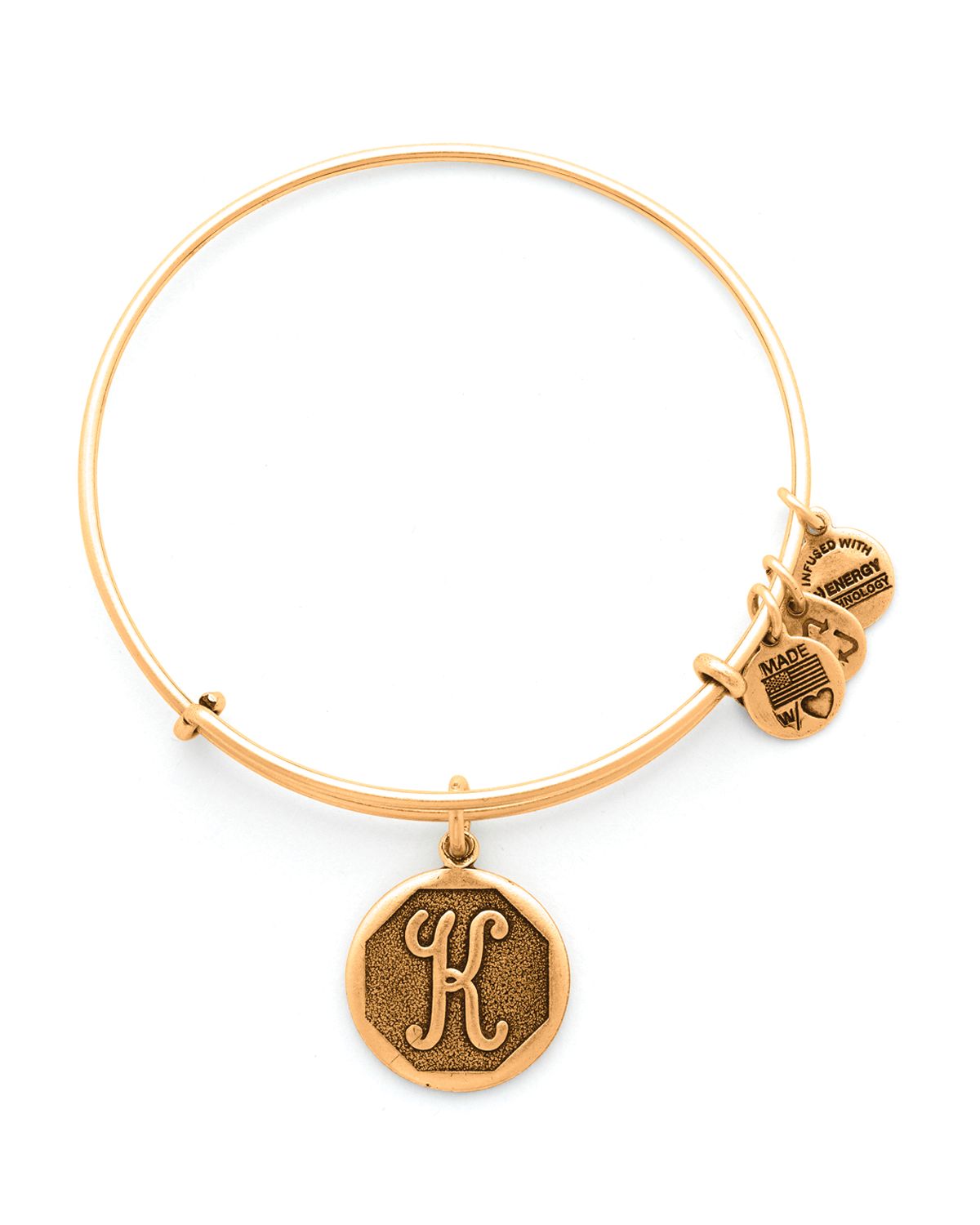 Alex And Ani Initial Bangle In Gold K Lyst