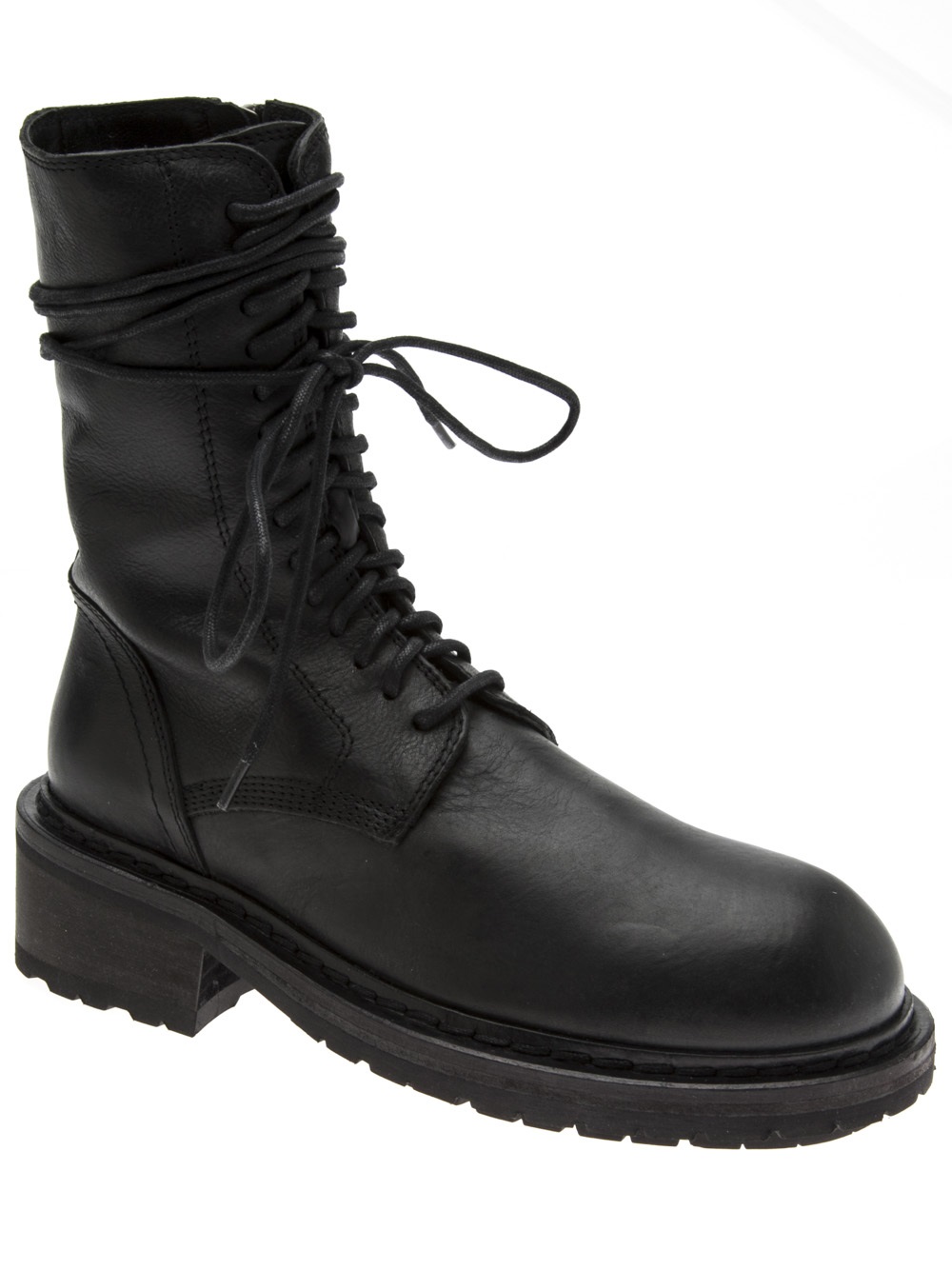 Lyst - Ann Demeulemeester Combat Boot in Black