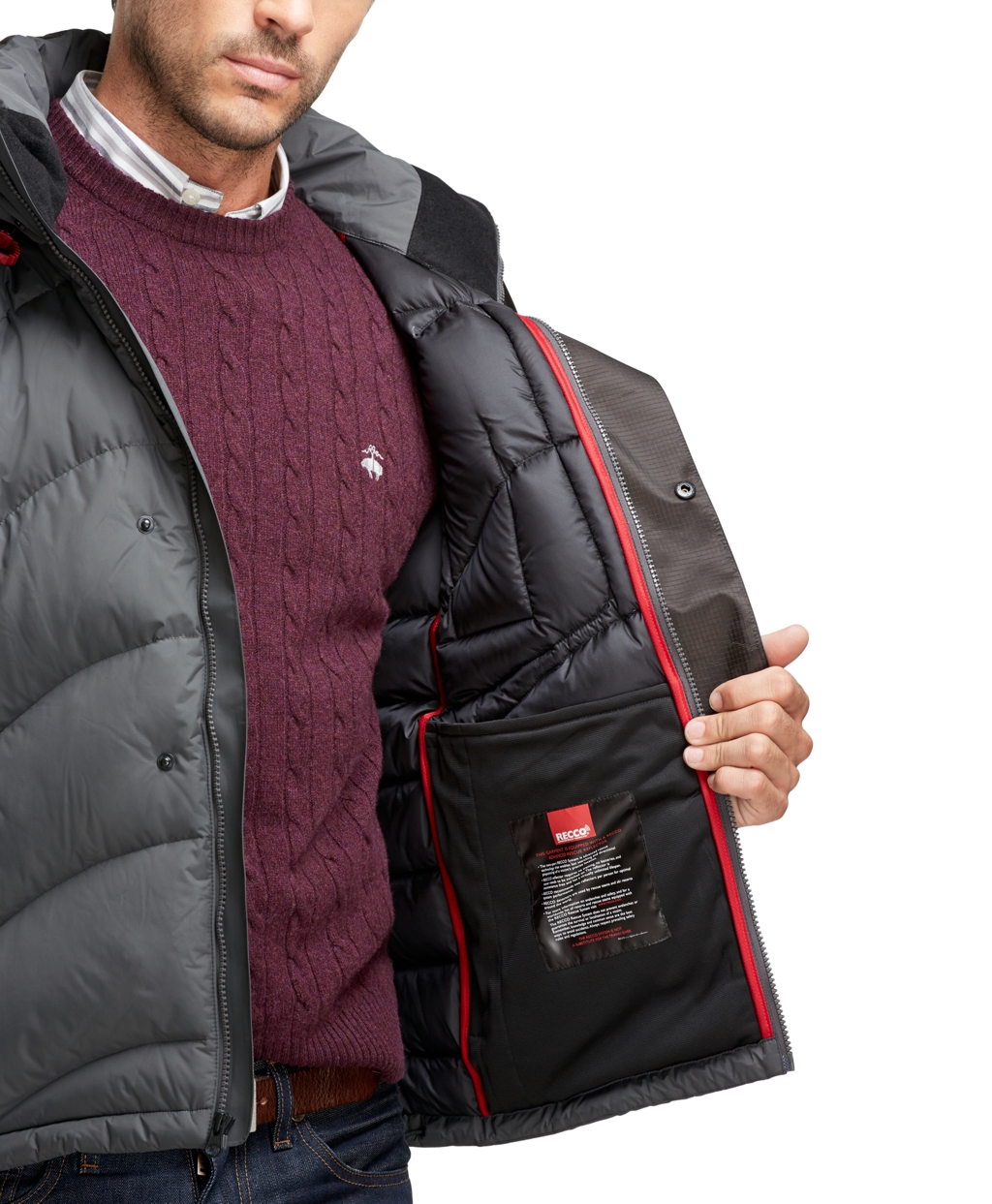 Lyst Brooks brothers Down Jacket in Gray for Men