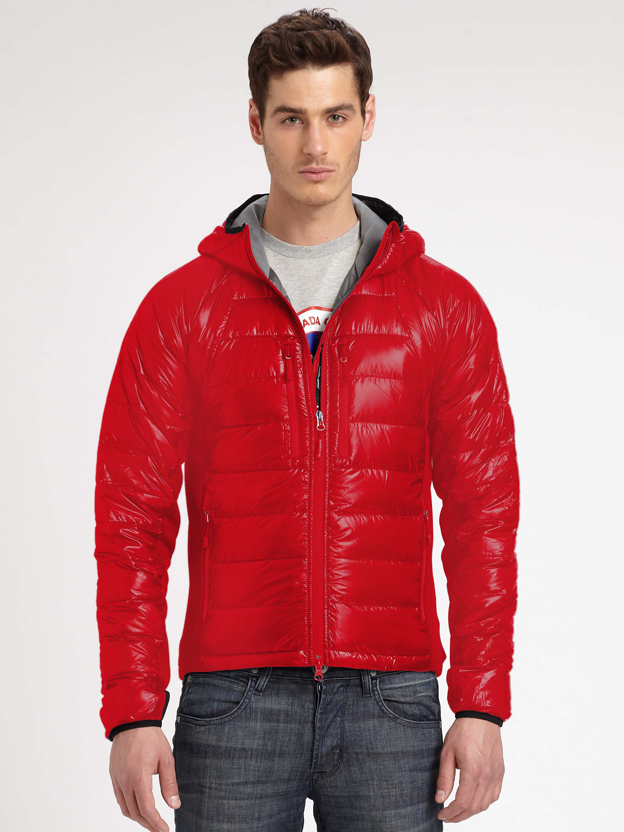 hybridge canada goose jacket men red