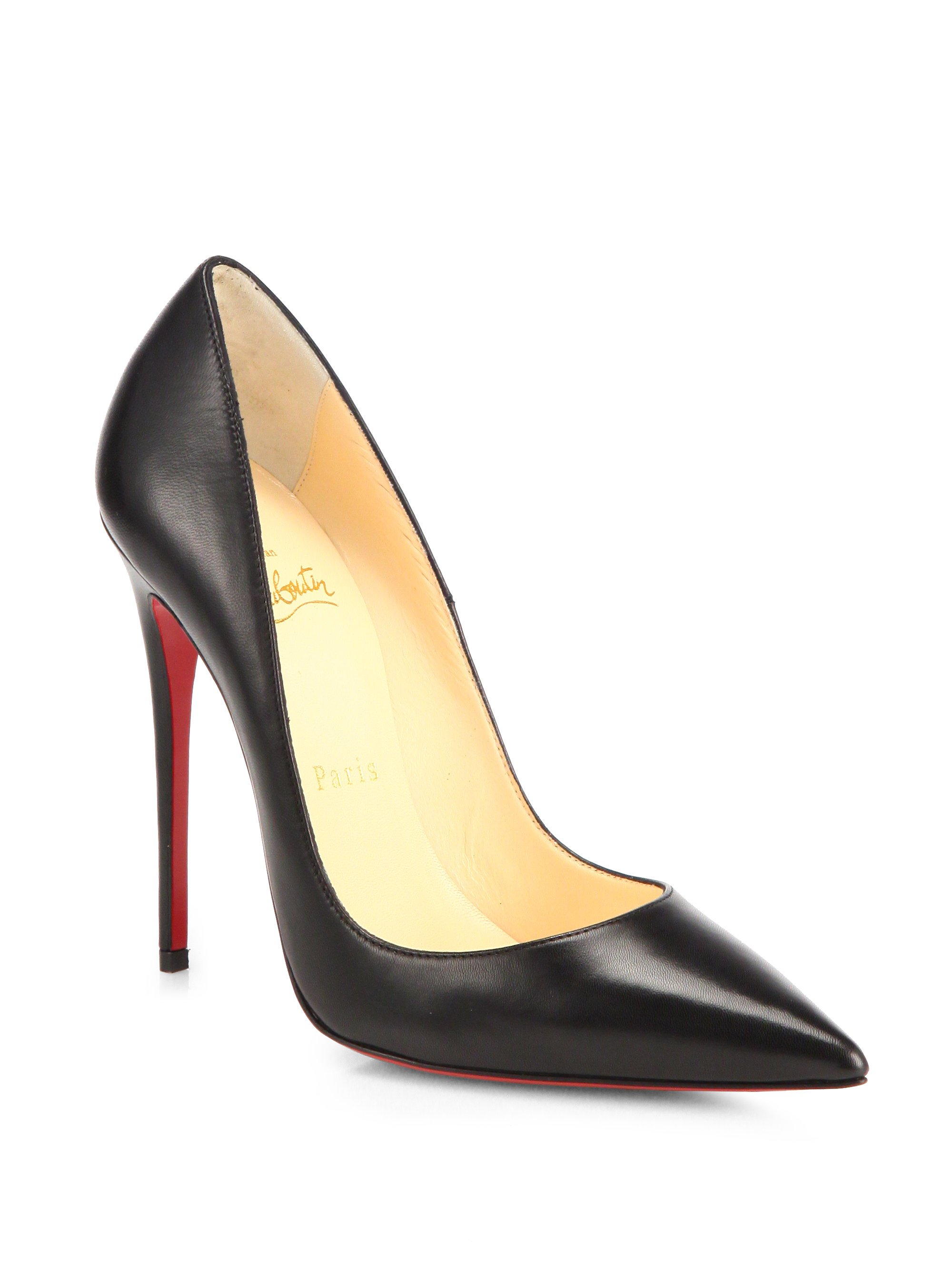 christian louboutin black leather