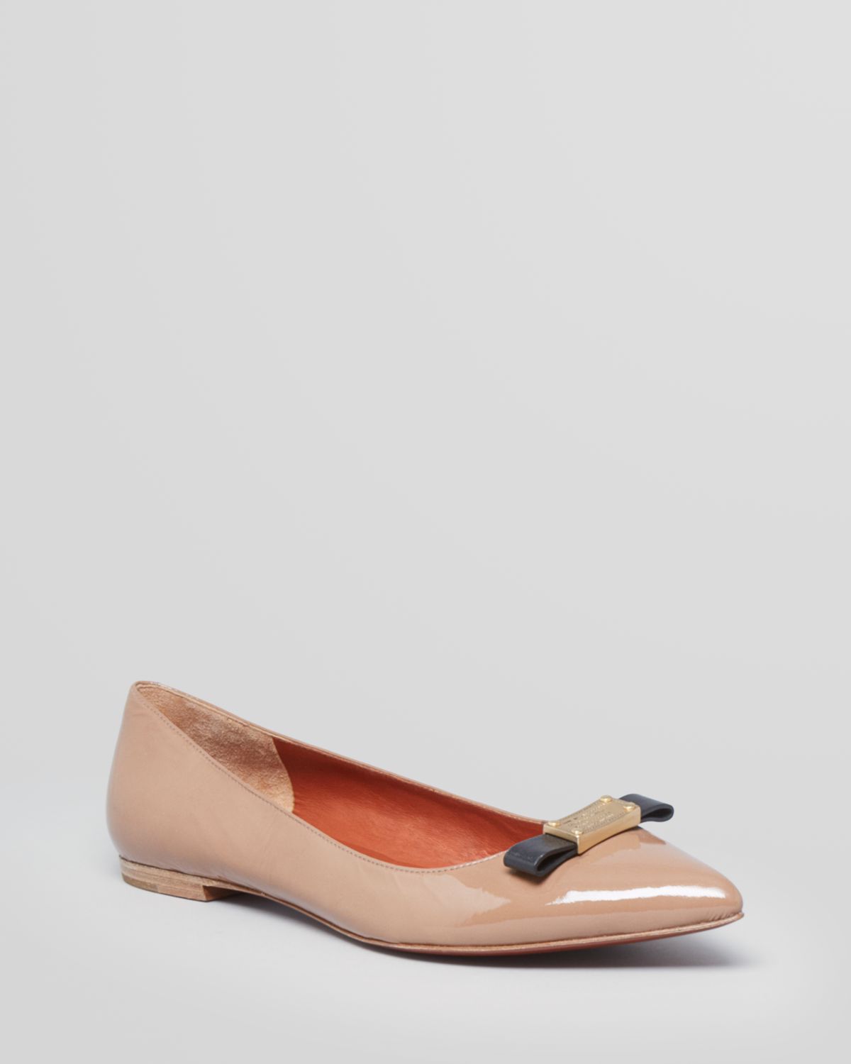 Lyst - Marc By Marc Jacobs Pointed Toe Flats Bow in Natural