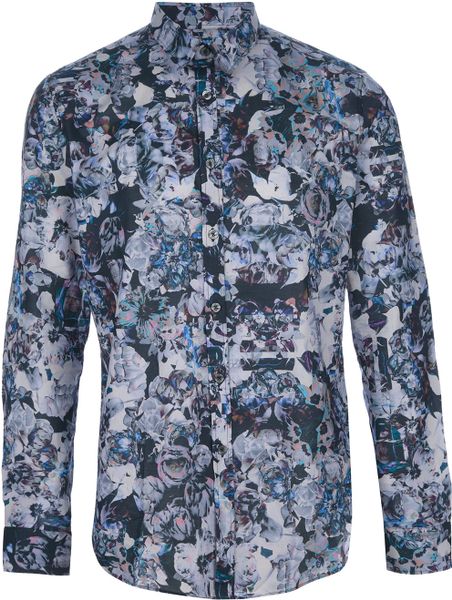 Paul Smith Black Label Floral Button Down Shirt in Multicolor for Men ...