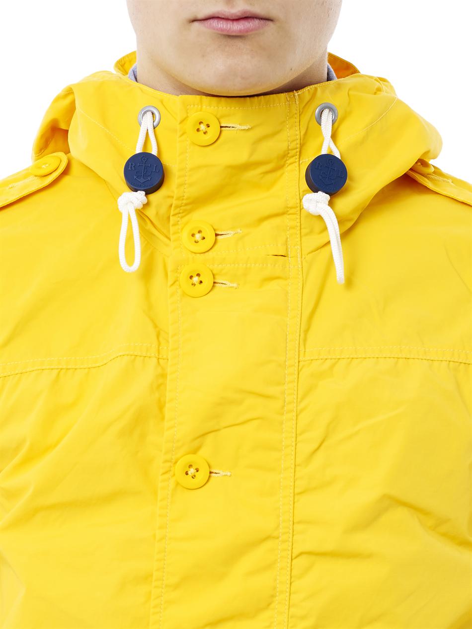 bright yellow waterproof jacket