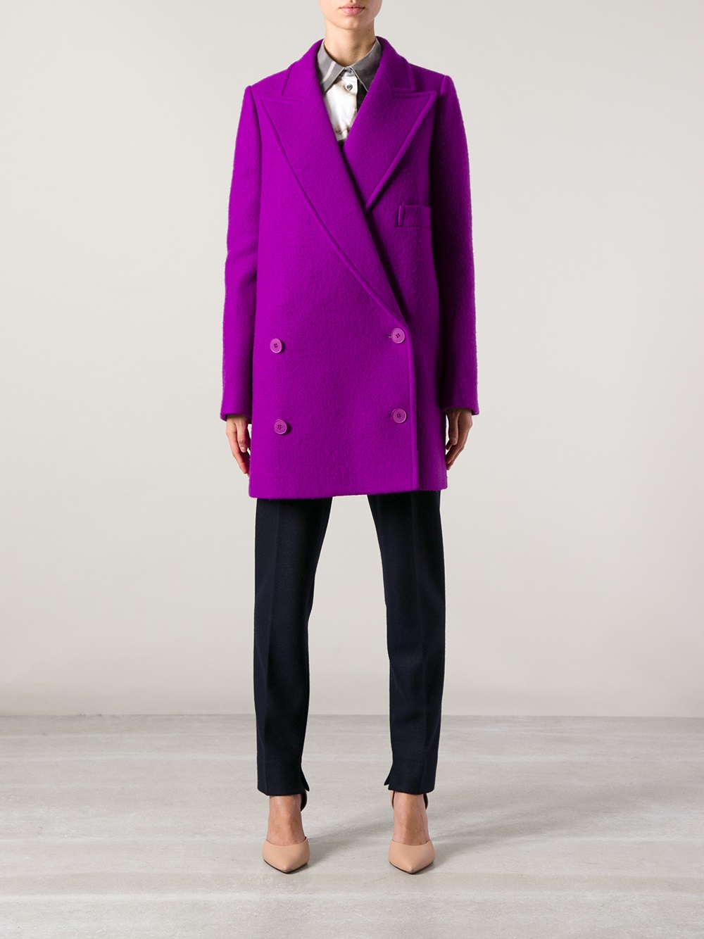 Lyst - Stella Mccartney Oversize Coat in Purple