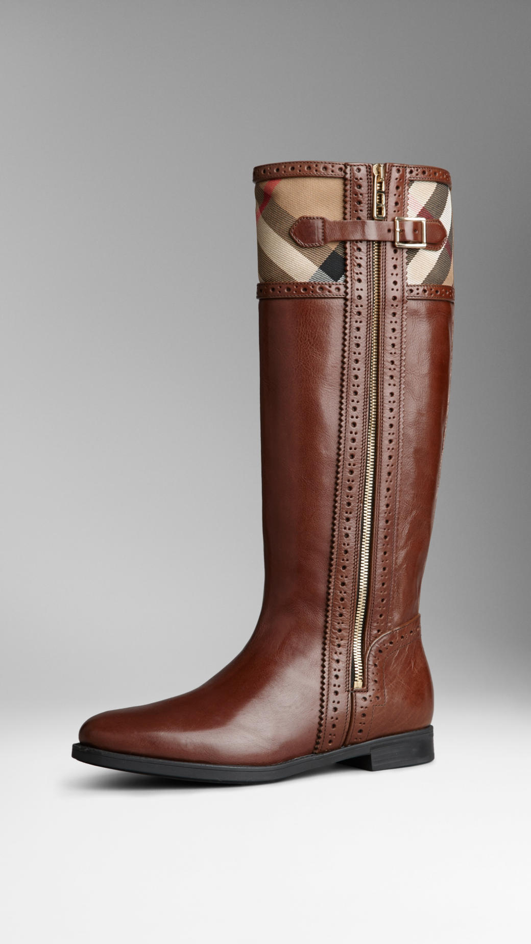 Booting Website: Burberry Check Boots