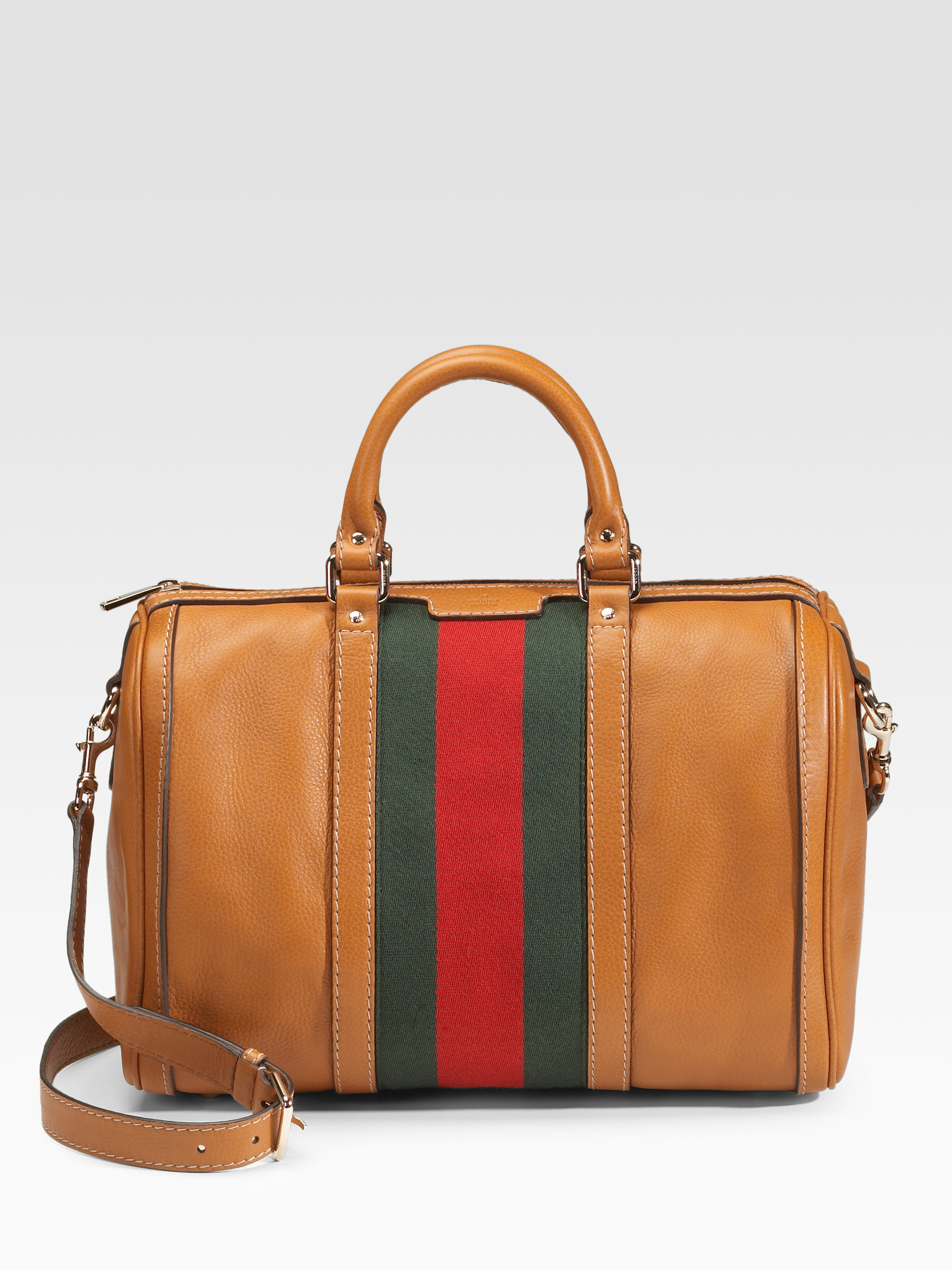 gucci brown and black leather bag