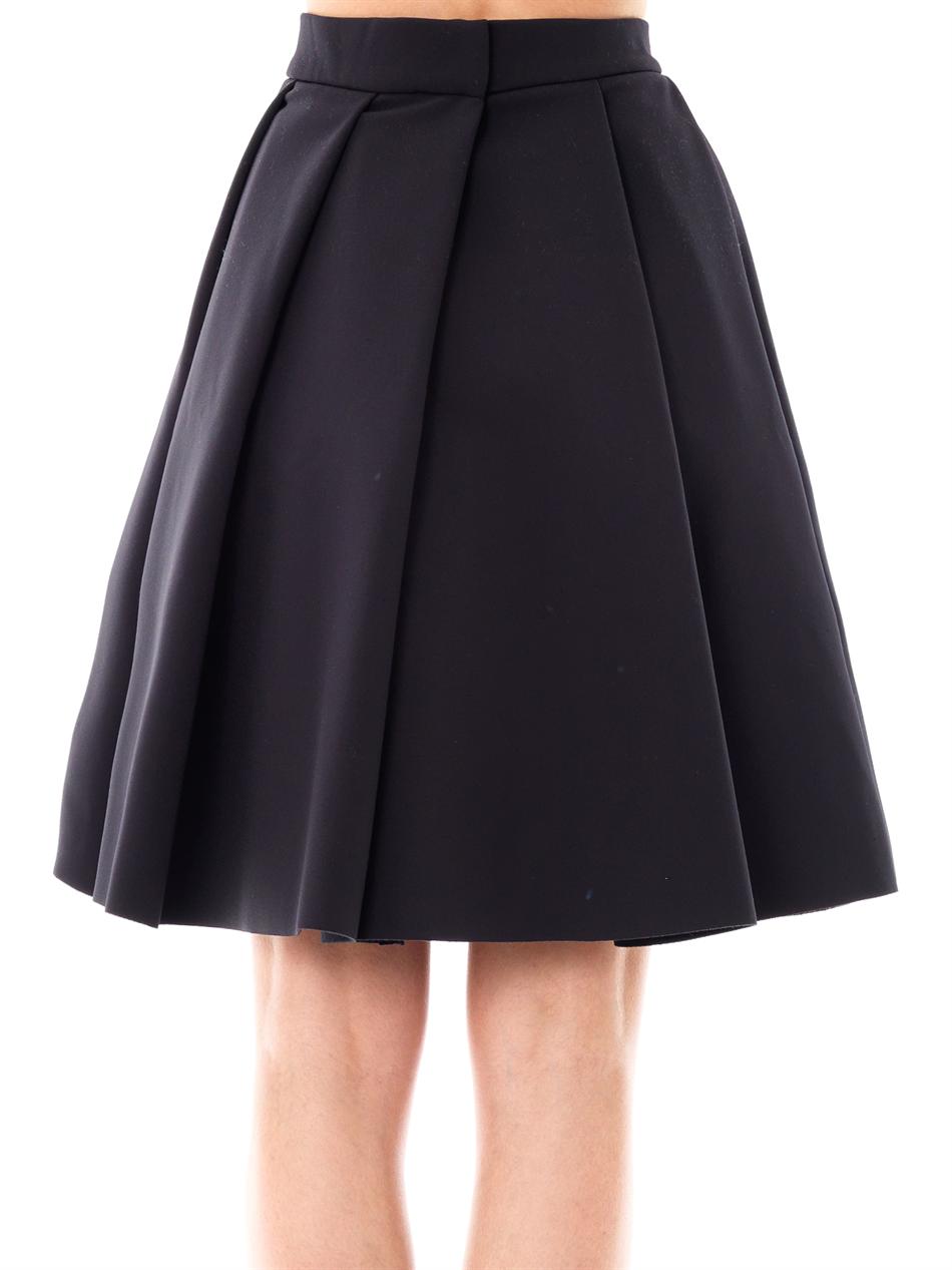 J.w.anderson Ten Pleat Fleece Skirt in Black | Lyst