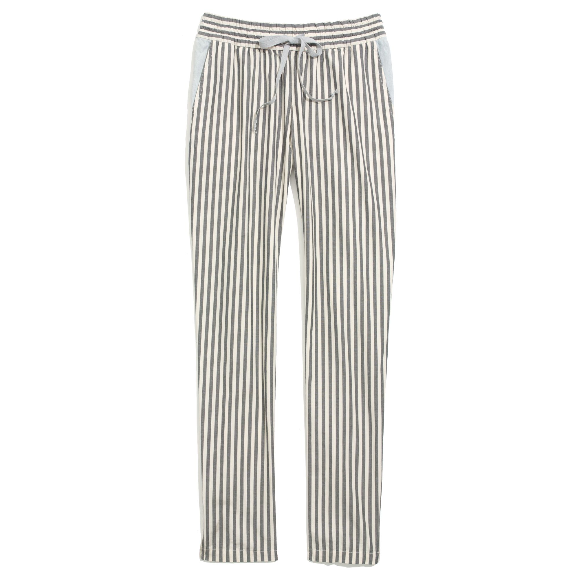 black grey striped pants