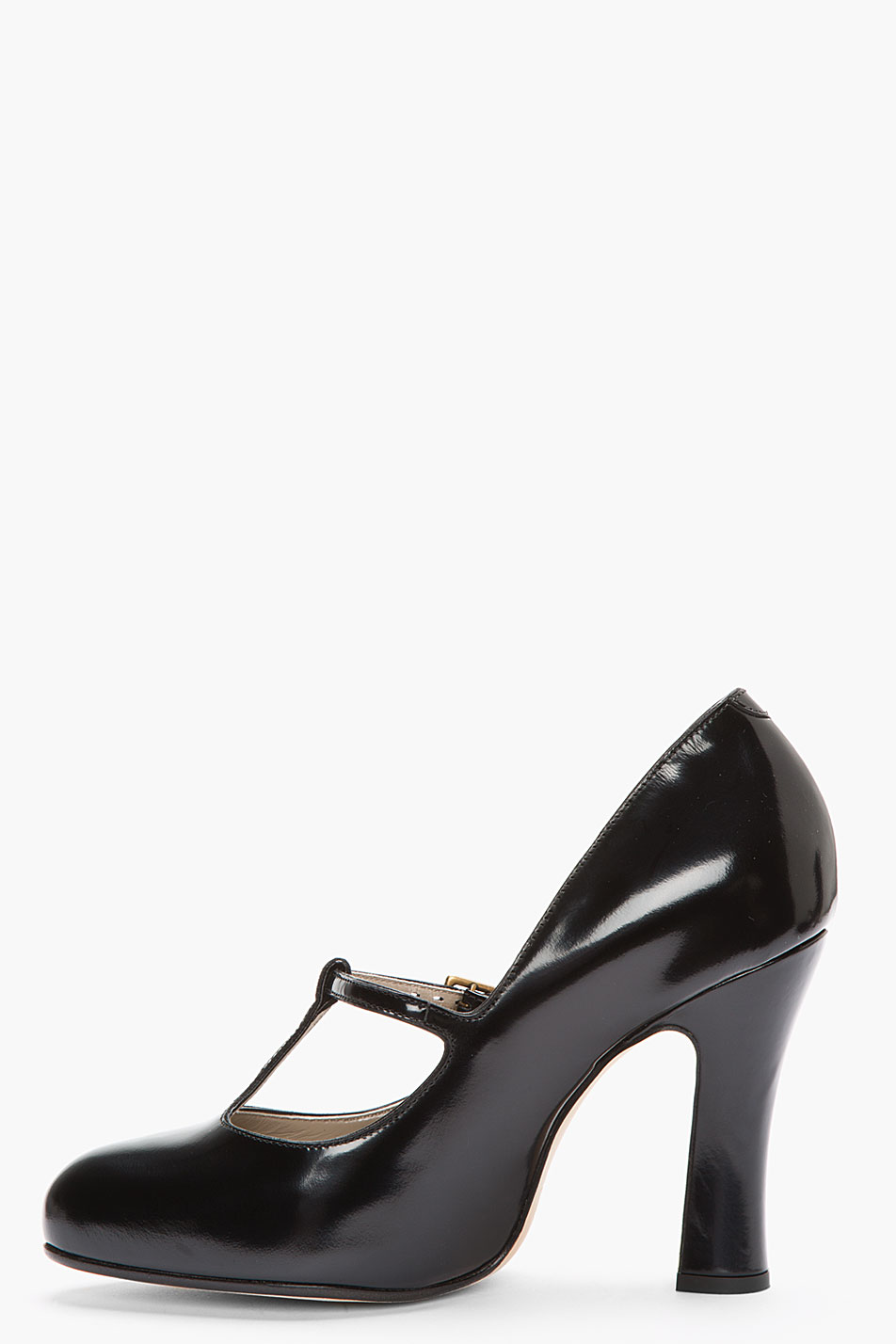 Marc jacobs Black Patent T_strap Mary_jane Heels in Black Lyst