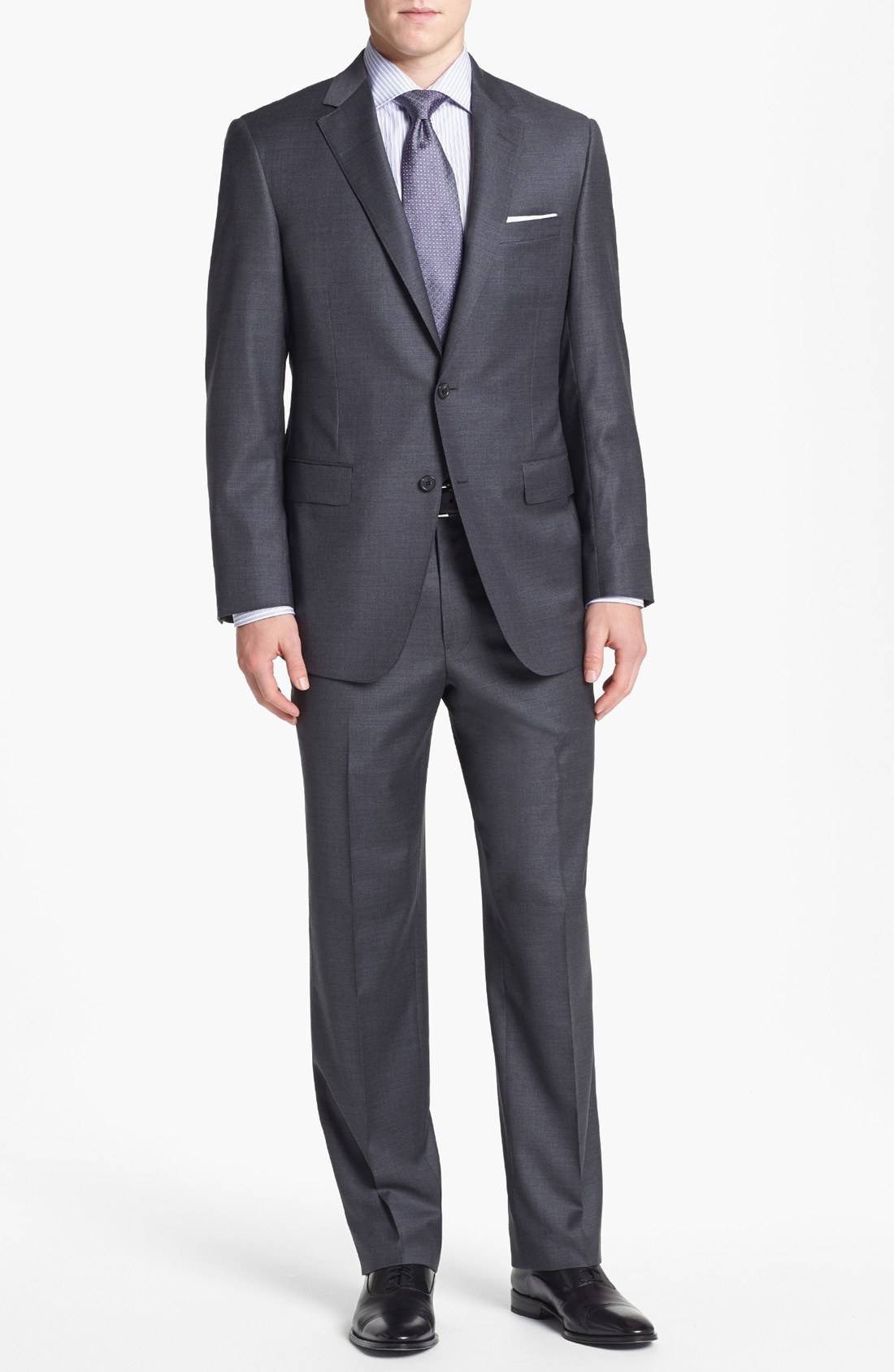 Samuelsohn Classic Fit Stretch Wool Suit in Gray for Men (Charcoal) | Lyst