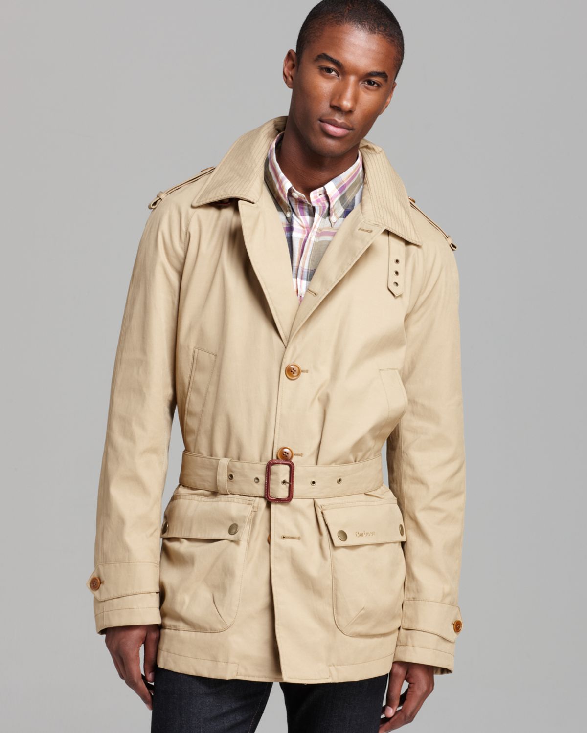Lyst - Barbour Cromarty Short Trench in Natural for Men