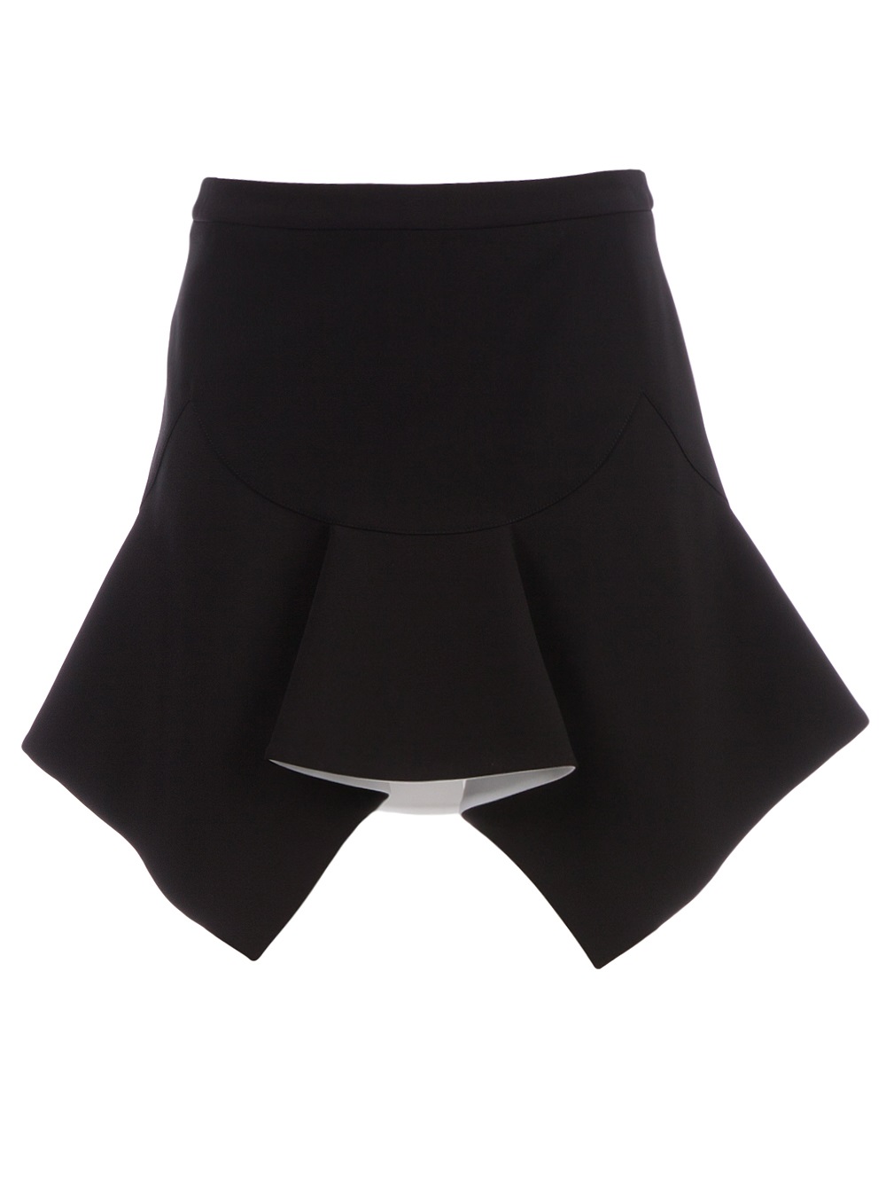 Lyst - Givenchy Givenchy Structured Pleat Skirt in Black