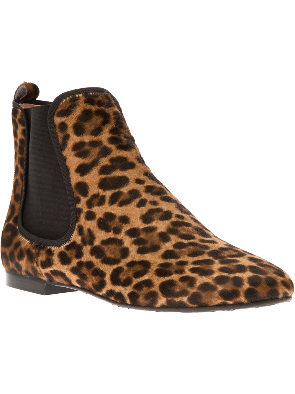 Lyst - Pretty Ballerinas Leopard Print Ankle Boot in Brown