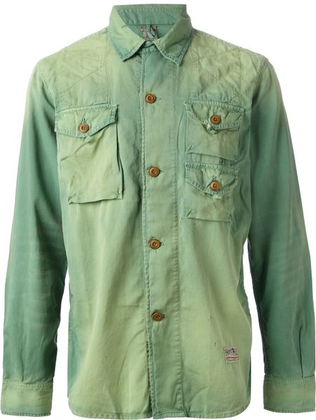 Prps Prps Goods and Co Denim Shirt in Green for Men | Lyst