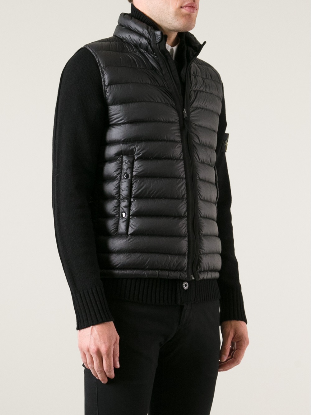 Lyst - Stone island Stone Island Padded Gilet in Black for Men