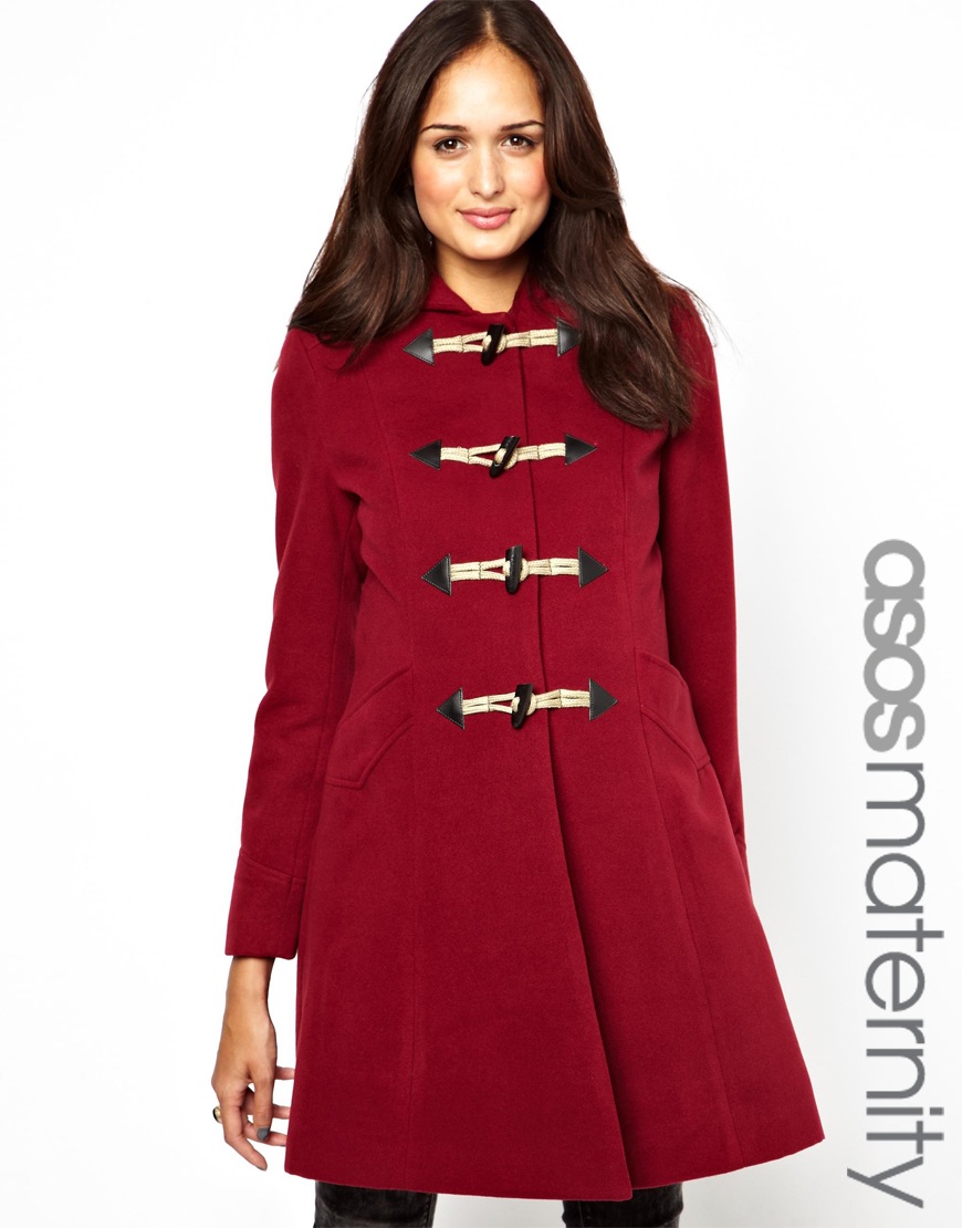 Lyst Asos Exclusive Duffle Swing Coat in Black