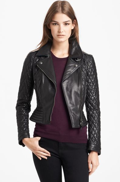 Burberry Brit Dunmow Quilted Leather Jacket in Black | Lyst
